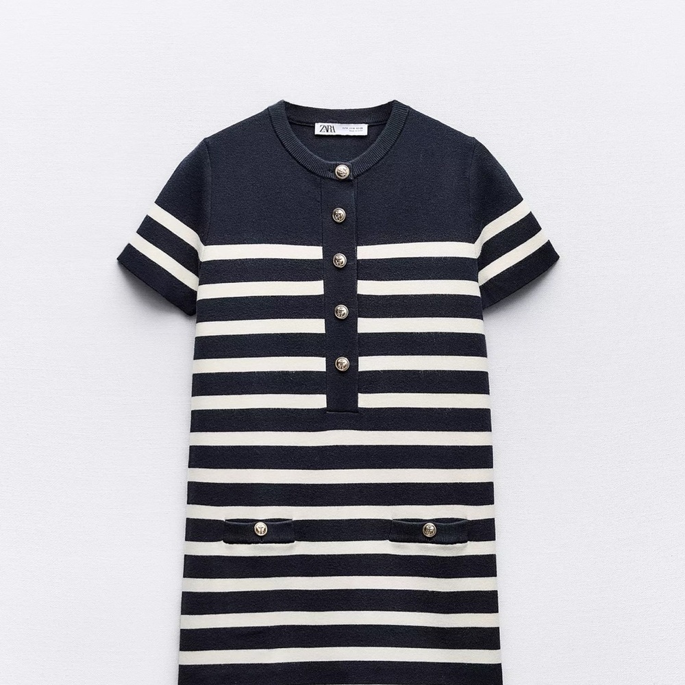 NWT Zara striped knit mini dress, small
